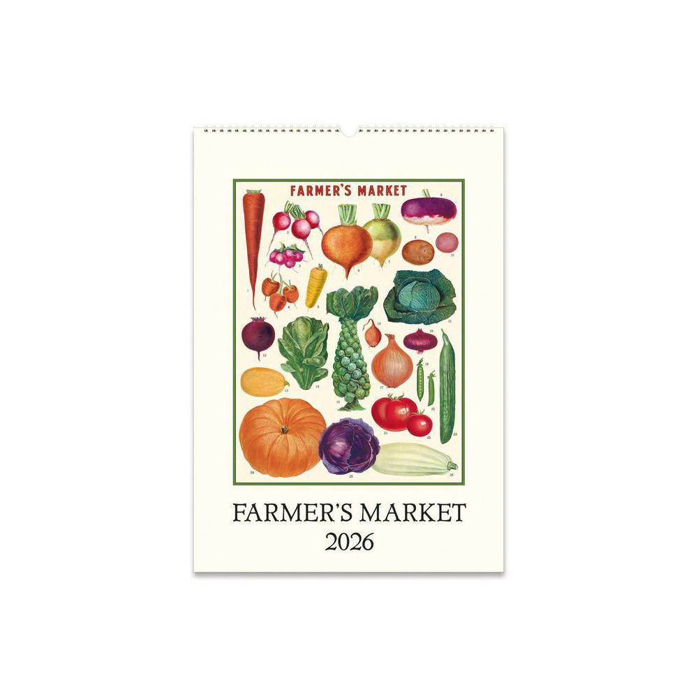 Cavallini, Calendars, Art & School, 2026, Wall style, Farmer's Market, 933100
